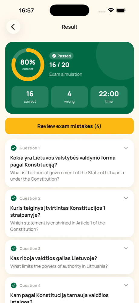 Results and history